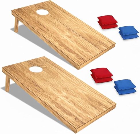 Cornhole Set, Cornhole Boards with 8 Bean Bags,Portable Game Set for Travel Home Office Recreation Tailgate in Kuwait