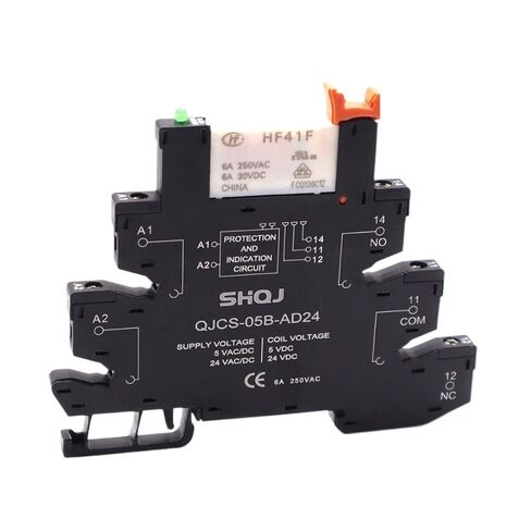 20 قطعة/صندوق 41F-1Z-C2-1 C4 HF41F 24-ZS 12-ZS 5-ZS QJCS-05W-AD24 05WL SPDT 1CO 6A برغي بدون براغي وحدة تتابع رفيعة للغاية (المسمار الأسود، 5 فولت تيار متردد تيار مستمر) in Kuwait