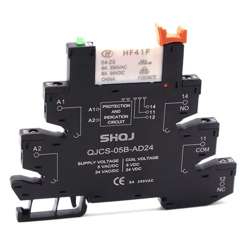 20 قطعة/صندوق 41F-1Z-C2-1 C4 HF41F 24-ZS 12-ZS 5-ZS QJCS-05W-AD24 05WL SPDT 1CO 6A برغي بدون براغي وحدة تتابع رفيعة للغاية (المسمار الأسود، 5 فولت تيار متردد تيار مستمر) in Kuwait