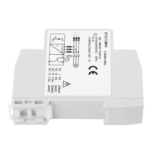 DPA51CM44 3 - Phase Monitoring Relay, Phase Sequence Protector, 208-480VAC for Motor Protection, Compact Three Phase Relay with Phase Loss and Sequence Detection in Kuwait