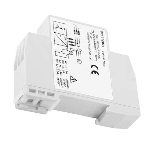 DPA51CM44 3 - Phase Monitoring Relay, Phase Sequence Protector, 208-480VAC for Motor Protection, Compact Three Phase Relay with Phase Loss and Sequence Detection in Kuwait