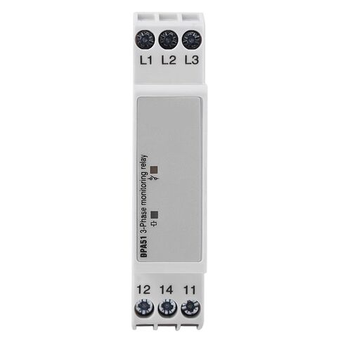 DPA51CM44 3 - Phase Monitoring Relay, Phase Sequence Protector, 208-480VAC for Motor Protection, Compact Three Phase Relay with Phase Loss and Sequence Detection in Kuwait