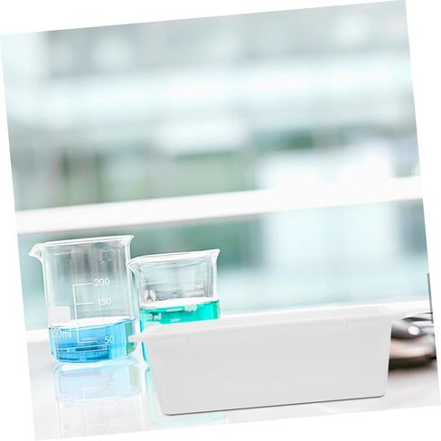 Chemical Resistant Tray Laboratory Storage Tray Deep Experiment Leak-Proof Plastic for Acid and Alkali Reagents 9.44 X 6.69 X 2.55 in Lab Supply Organizer in Kuwait