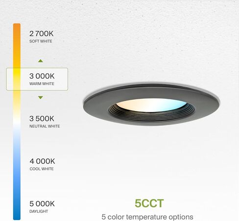 ASD 12 Pack Bronze Retrofit LED Recessed Lighting 6 Inch - 12W 2700K-5000K 1078LM Can Lights for Ceiling 6 Inch, Dimmable Bronze Recessed Lights, Baffle Trim Wet Rated Wafer Lights, ETL, Energy Star in Kuwait