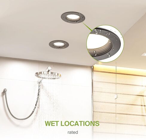 ASD 12 Pack Bronze Retrofit LED Recessed Lighting 6 Inch - 12W 2700K-5000K 1078LM Can Lights for Ceiling 6 Inch, Dimmable Bronze Recessed Lights, Baffle Trim Wet Rated Wafer Lights, ETL, Energy Star in Kuwait