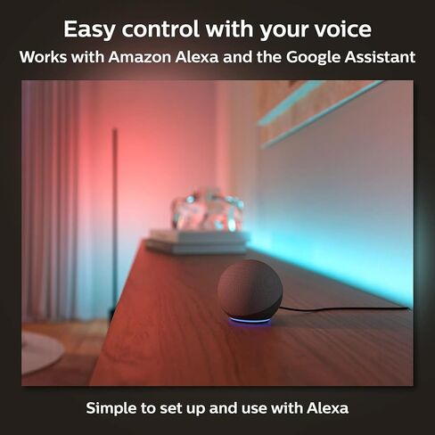 وصلة شريط إضاءة LED ذكي داخلي بطول 3 أقدام من Philips Hue - تأثير متعدد الألوان متدفق - يتطلب مجموعة أساسية - حزمة واحدة - التحكم باستخدام تطبيق Hue - يعمل مع Alexa وGoogle Assistant وApple HomeKit in Kuwait