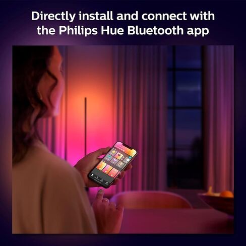 وصلة شريط إضاءة LED ذكي داخلي بطول 3 أقدام من Philips Hue - تأثير متعدد الألوان متدفق - يتطلب مجموعة أساسية - حزمة واحدة - التحكم باستخدام تطبيق Hue - يعمل مع Alexa وGoogle Assistant وApple HomeKit in Kuwait