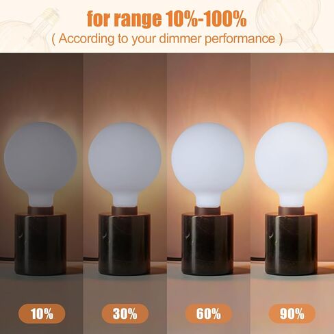 لمبة إضاءة LED كبيرة الحجم SD LUX بقدرة 12 وات 1800 لومن (Eqi. 150 وات) لمبة إديسون كبيرة الحجم عتيقة E26 زجاج حليبي للمنزل والمكتب والمطبخ وغرفة النوم وغرفة المعيشة وغرفة الطعام، حزمة واحدة (أبيض دافئ 3000 ك، G125White-New) in Kuwait