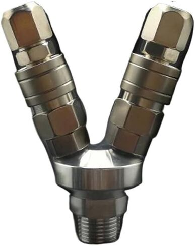 2 Ways 1/2" Male C Type Air Hose Quick Coupler Socket Connector Self-locking & Male Tube 12mm in Kuwait