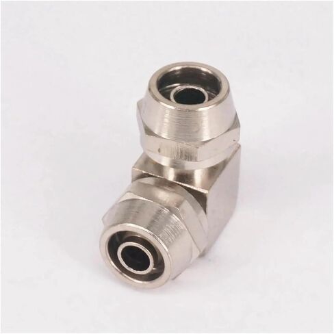 2pc Quick fit For 10x6.5mm O/DxI/D Hose Elbow 90 Degree Brass Pneumatic Pipe Hose Coupler Fitting Connector in Kuwait