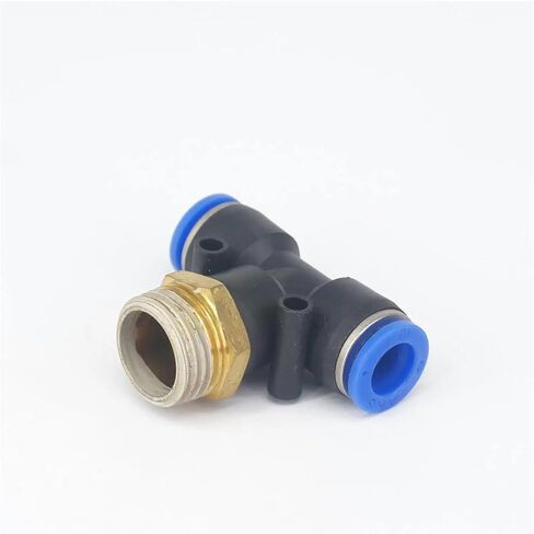 5pc 3/8" male to Fit Tube O/D 8mm Pneumatic Tee 3 Way Push In Connector Union Quick Release Air Fitting Plumbing in Kuwait