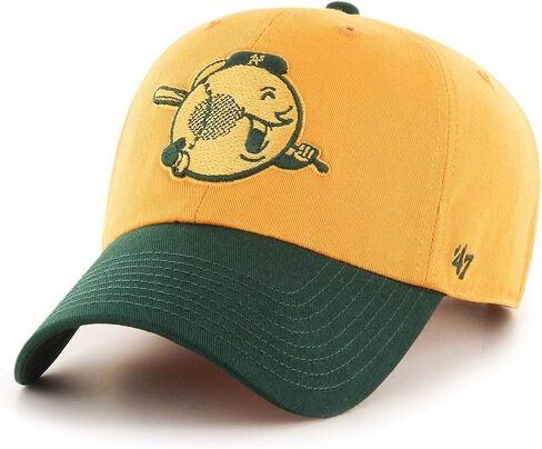 '47 Mens Brand Oakland Athletics Clean Up Strapback - Yellow/Green OSFA in Kuwait