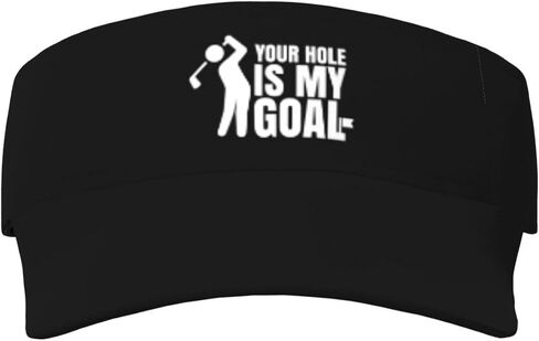 Your Hole is My Goal واقية من الشمس قبعة بواقٍ للشمس للنساء والرجال فارغة قبعة بيسبول للتنس أسود رائع مضحك قبعات الشمس قابل للتعديل قبعات الجولف in Kuwait