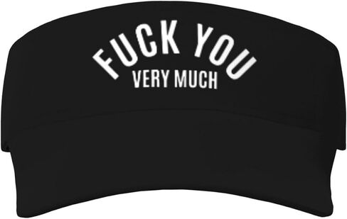 Fuck You Very Much Sunscreen Visor Hat for Women Men Empty Top Tennis Baseball Cap Black Cool Funny Sun Caps Adjustable Golf Hats in Kuwait