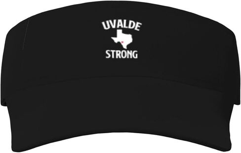 Uvalde Strong Pray Texas Sunscreen Visor Hat for Women Men Empty Top Tennis Baseball Cap Black Cool Funny Sun Caps Adjustable Golf Hats in Kuwait