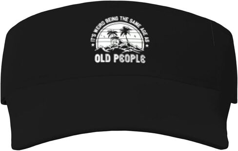 It's Weird Being The Same Age As Old People Sunscreen Visor Hat for Women Men Empty Top Tennis Baseball Cap Black Cool Funny Sun Caps Adjustable Golf Hats in Kuwait