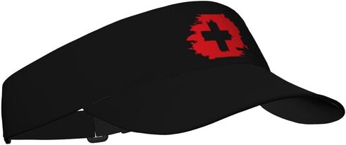 Switzerland Flag Sunscreen Visor Hat for Women Men Empty Top Tennis Baseball Cap Black Cool Funny Sun Caps Adjustable Golf Hats in Kuwait