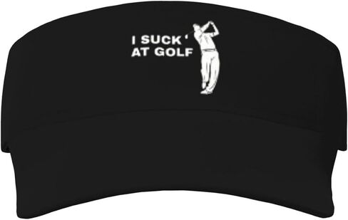 I Suck at Golf Sunscreen Visor Hat for Women Men Empty Top Tennis Baseball Cap Black Cool Funny Sun Caps Adjustable Golf Hats in Kuwait