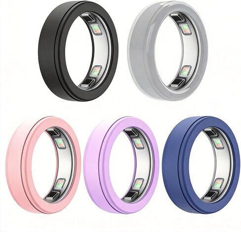 Silicone Protective Cover Compatible with Oura Ring 5, Soft Anti-Scratch Ring Sleeve, 5-Pack, Lightweight Guard for Daily Wear (M（10-13）) in Kuwait