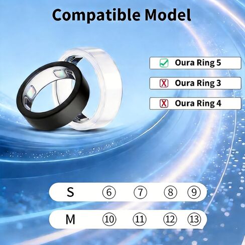 Silicone Protective Cover Compatible with Oura Ring 5, Soft Anti-Scratch Ring Sleeve, 5-Pack, Lightweight Guard for Daily Wear (M（10-13）) in Kuwait