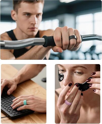 Silicone Protective Cover Compatible with Oura Ring 5, Soft Anti-Scratch Ring Sleeve, 5-Pack, Lightweight Guard for Daily Wear (M（10-13）) in Kuwait