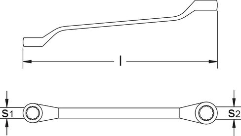 CS Unitec | Non-Sparking Aluminum Bronze 12 Point Double Box End Offset Wrench Hand Tool | 15/16 in x 1-1/16 in in Kuwait