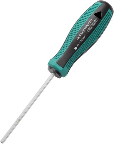 H3x75mm Hex Key Metric Driver Screwdriver with 83mm Plastic Handle, Flat Head Hexagon Nut Driver Wrench Hand Tool for DIY Repair Furniture Home Appliances Car Industrial Equipment in Kuwait