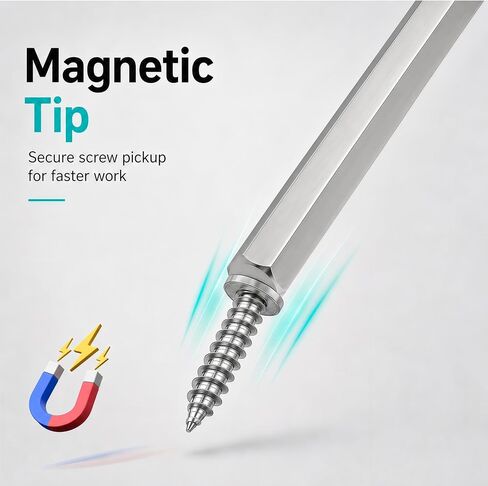 H3x75mm Hex Key Metric Driver Screwdriver with 83mm Plastic Handle, Flat Head Hexagon Nut Driver Wrench Hand Tool for DIY Repair Furniture Home Appliances Car Industrial Equipment in Kuwait