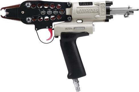 نقار الخشب V6C7EFA 15 مقياس 3/4 بوصة مسدس حلقة هوائية للسياج | قطر إغلاق 7.5-8.3 مم، مع مجلة من الفولاذ المقاوم للصدأ، كماشة حلقة خنزير هوائية للأقفاص، مرتبة زنبركية in Saudi Arabia