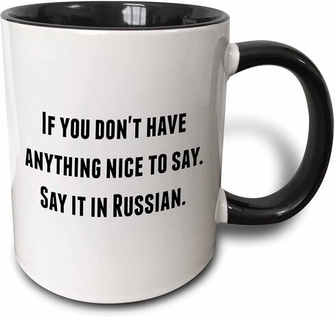 3dRose If you dont have anything nice to say say it in Russian 15oz Mug in Kuwait
