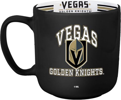 FANMATS NHL Las Vegas Golden Knights 15 oz Stripe Coffee Mug — 15 Fluid Ounces | Ceramic | Officially Licensed | Team Color | Great Gift in Kuwait