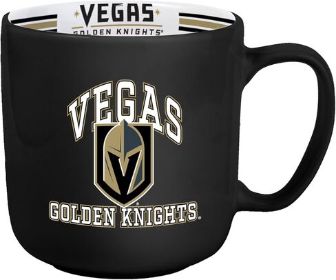 FANMATS NHL Las Vegas Golden Knights 15 oz Stripe Coffee Mug — 15 Fluid Ounces | Ceramic | Officially Licensed | Team Color | Great Gift in Kuwait