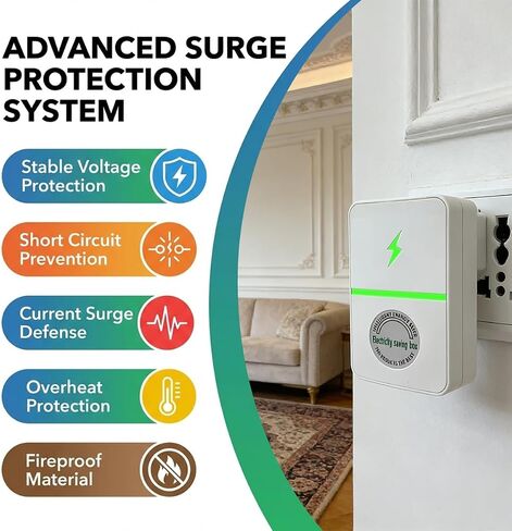 4 قطع من جهاز Stopwatt SmartPlug، وصلة جهاز Stop Watt للمنزل والمكتب، قابس الولايات المتحدة، موفر للطاقة بقدرة 30 كيلو وات in Kuwait