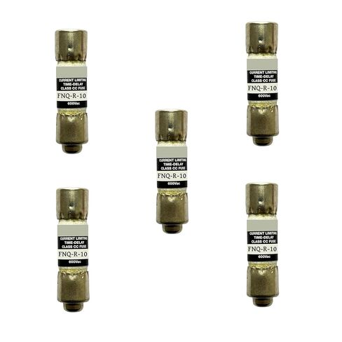 5-Pack New FNQ-R-10 FNQ-R-10A FNQ-R 10A 600Vac Time Delay Fuse，FNQ-R-10A Class CC Current Limiting Fuse in Kuwait