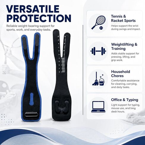 Ultra-Thin TFCC Wrist Brace, 3D Gel Pad, Navy Blue, 1-Pack | Visual Scale, for Ulnar Wrist Pain, Cartilage Injury, Tennis, Golf, Weightlifting, Daily Protection in Kuwait