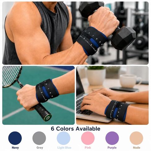 Ultra-Thin TFCC Wrist Brace, 3D Gel Pad, Navy Blue, 1-Pack | Visual Scale, for Ulnar Wrist Pain, Cartilage Injury, Tennis, Golf, Weightlifting, Daily Protection in Kuwait