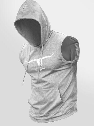 Men’s Sleeveless Hoodie Tank Top Summer Casual Shirt Breathable Loose Fit for Outdoor Sports Size S-2XL in Kuwait