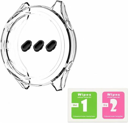 غطاء الساعة الذكية لـ Garmin Forerunner 970 47 مم جراب شمسي ناعم من مادة TPU المضادة للخدش إطار ممتص للصدمات غطاء حماية ملحقات الساعة (غطاء واحد + 3 مقابس + 1 مسح رطب/جاف) in Kuwait
