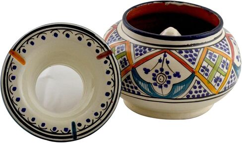 Moroccan Handmade Ceramic Ashtrays Smokeless Cigar Exquisite design with Vivid Colors X-large in Kuwait