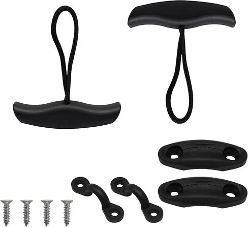 Kayak Carry Handles, Black, 2 Pack | Replacement Kayak Accessories, Includes Cord and Pad Eyes Screws in Kuwait