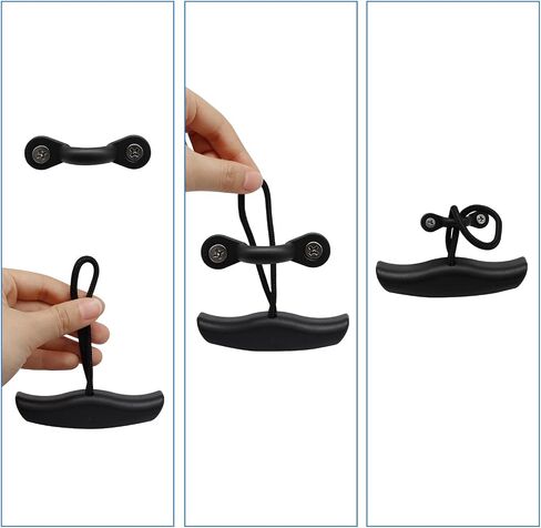 Kayak Carry Handles, Black, 2 Pack | Replacement Kayak Accessories, Includes Cord and Pad Eyes Screws in Kuwait