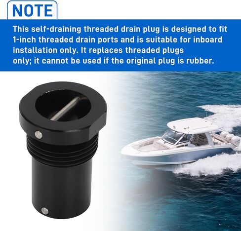 motoparty Self-Bailing Boat Drain Plug for Boston Whaling Ship Internal Threaded Deck Drains in Kuwait