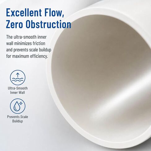 6 inch PVC Pipe Schedule 40 4Ft PVC Pipes Tube for Home DIY,Garden, Greenhouse, Workshop and Farm in Kuwait