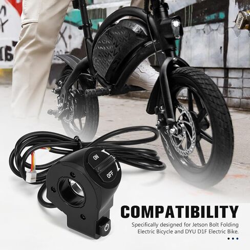 استبدال مفتاح الطاقة والإضاءة Ebike 48 فولت للدراجة الكهربائية Jetson Bolt & DYU D1F، جزء إصلاح مفتاح التحكم في التشغيل/الإيقاف ذو 4 دبابيس in Kuwait
