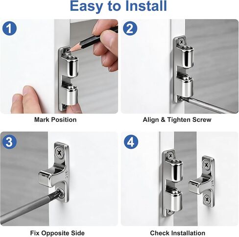 Linkstyle Marine مزدوج الأسطوانة الصيد: 316 مزلاج باب خزانة من الفولاذ المقاوم للصدأ، قابل للتعديل للقبض على التوتر للقوارب واليخوت وRV ومقصورات التخزين in Kuwait
