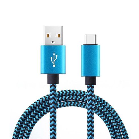 كابل شاحن سريع، 6.6 قدم USB A إلى النوع C سلك شحن سريع منسوج متوافق مع الهواتف الذكية والأجهزة اللوحية (أرجواني، 3 أمتار) in Kuwait