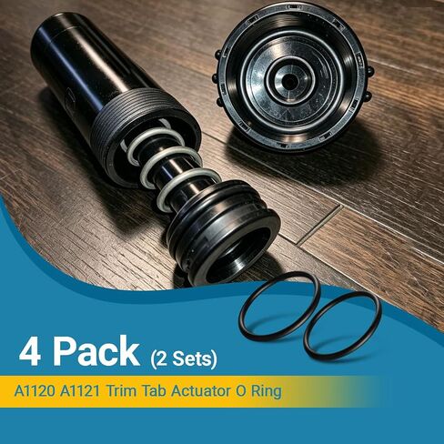 A1120 A1121 O-Ring Kit for Bennett Trim Tab Actuator Cylinders | Fits A1101A A1200S A1101EX A1200SRC, Nitrile Rubber, Fix Hydraulic Leaks, 4-Pack (2 Sets) in Kuwait
