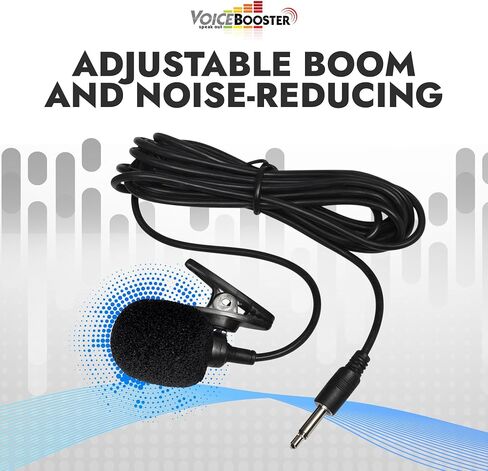 ميكروفون VoiceBooster بمشبك ربط - ميكروفون بمشبك مع قابس 3.5 ملم لمضخمات صوت VoiceBooster وAker - ذراع قابل للتعديل، طرف إسفنجي لتقليل الضوضاء - مثالي للمعلمين والمرشدين ومقدمي العروض in Kuwait