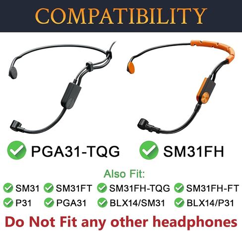 6 قطع من أغطية الميكروفون من SOULWIT + 4 مشابك لميكروفونات سماعات الرأس Shure SM31(SM31FH,SM31FT)، P31(PGA31,PGA31TQG)، غطاء إسفنجي واقٍ للميكروفون - أسود in Kuwait