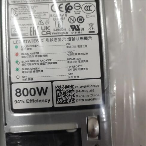 MGPPC D800E-S0 for R450 R650 R750 R750XS R6525 R7525 800W Power Supply G15 PSU DPS-800AB-46 in Kuwait